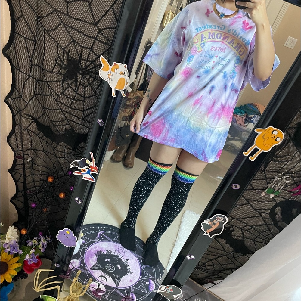 Vintage 1994 floral worlds greatest Grandma tie dye tee - Picture 7 of 15